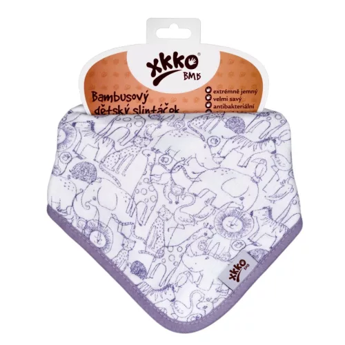Xkko Bambusz Nyálkendő patentos #Safari - W Lavender Aura #BMBBND065