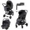 Britax Römer Rio Essential STYLE Szett Carbon Black (Rio babakocsi + mózeskosár) + ajándék Baby-Safe Core hordozó és bázis