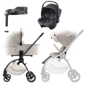   Britax Römer Rio Essential LUX Szett Soft Taupe (Rio babakocsi + mózeskosár) + ajándék Baby-Safe Core hordozó és bázis