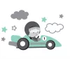 Zopa Racer WC szűkítő - szürke/menta Grey/Mint #ZOP041865