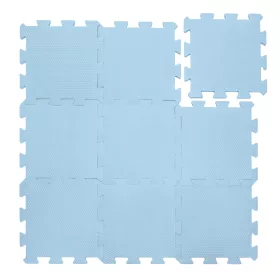   Zopa 9 db-os Puzzle habszőnyeg - 30x30 cm - kék Floral Blue #ZOP086620