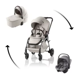   Britax Römer Rio babakocsi + mózeskosár + Baby-Safe Core Lux Soft Taupe #BRR013139