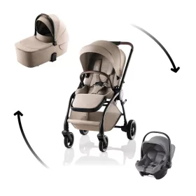   Britax Römer Rio babakocsi + mózeskosár + Baby-Safe Core Style Teak #BRR013139