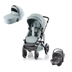   Britax Römer Smile 5Z Comfort Core Set 3in1 Harbor Blue - mózeskosár Harbor Blue - Baby-Safe Core Frost Grey
