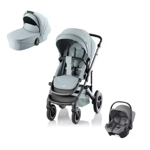 Britax Römer Smile 5Z Comfort Core Set 3in1 Harbor Blue - mózeskosár Harbor Blue - Baby-Safe Core Frost Grey