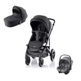   Britax Römer Smile 5Z Comfort Core Set 3in1 Carbon Black - mózeskosár Carbon Black - Baby-Safe Core Frost Grey