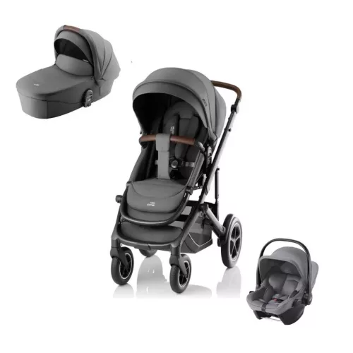 Britax Römer Smile 5Z Comfort Core Set 3in1 Mineral Grey - mózeskosár Mineral Grey - Baby-Safe Core Frost Grey