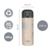 Zopa 400 ml-es termosz szívószállal - Cookie beige Cookie beige #ZOP086304