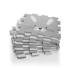Zopa 9 db-os Puzzle habszőnyeg - 30x30 cm - erdő Forest #ZOP086620