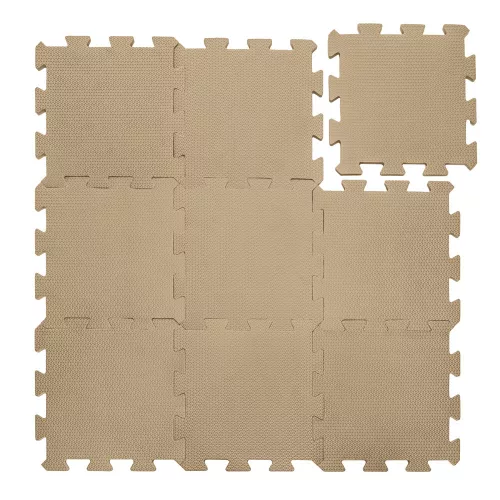 Zopa 9 db-os Puzzle habszőnyeg - 30x30 cm - mogyoróbarna Hazel Brown #ZOP086620