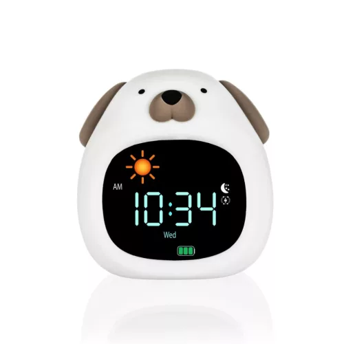 Zopa Szilikon gyermek ébresztőóra éjszakai fénnyel és zenével #ZOP106669_Dog
