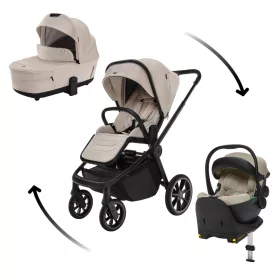   Zopa Move Cross 5 Szett 4in1 (Move Cross 5 babakocsi + Move XL 5 mózeskosár +bármely XM Plus babahordozó Ivory Beige Ivory Beige #ZOP012058