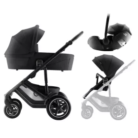   Britax Römer Smile 5Z Comfort Set Style Carbon Black - mózeskosár - Baby-Safe Pro #BRR013144