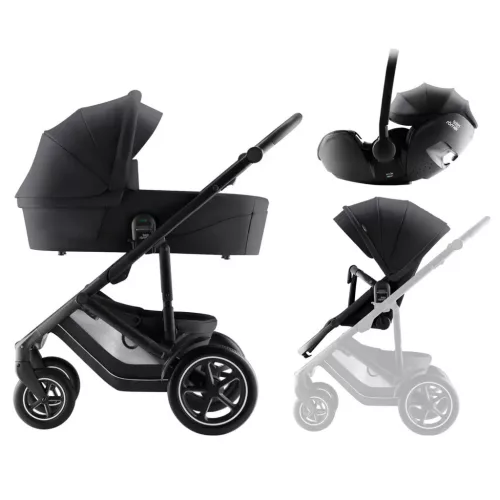 Britax Römer Smile 5Z Comfort Set Style Carbon Black - mózeskosár - Baby-Safe Pro #BRR013144