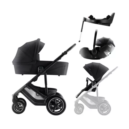 Britax Römer Smile 5Z Comfort Plus Set Style Carbon Black - mózeskosár - Baby-Safe Pro - Vario Base 5Z #BRR013143