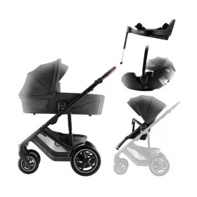   Britax Römer Smile 5Z Comfort Plus Set Style Mineral Grey - mózeskosár - Baby-Safe Pro - Vario Base 5Z #BRR013143