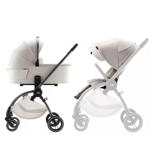 Britax Römer Rio Essential LUX Szett Soft Taupe (Rio babakocsi + mózeskosár)