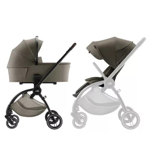 Britax Römer Rio Essential LUX Szett Urban Olive (Rio babakocsi + mózeskosár)
