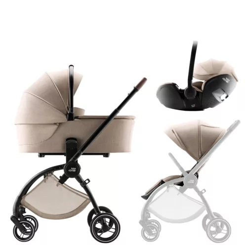 Britax Römer Rio Comfort STYLE Szett Teak (Rio babakocsi + mózeskosár + Baby-Safe PRO babahordozó)