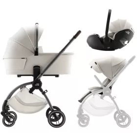   Britax Römer Rio Comfort LUX Szett Soft Taupe (Rio babakocsi + mózeskosár + Baby-Safe PRO babahordozó)