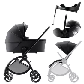   Britax Römer Rio Comfort Plus STYLE Szett Carbon Black (Rio babakocsi + mózeskosár + Baby-Safe PRO babahordozó + Vario Base 5Z)
