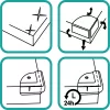 Zopa Műanyag sarokvédő 4 db transparent #ZOP063010