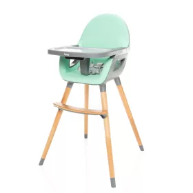   Zopa Dolce 2 Etetőszék fa lábbal Ice Green-grey türkizzöld-szürke