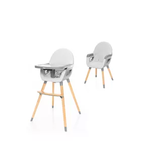   Zopa Dolce 2 Etetőszék fa lábbal Dove Grey-grey galambszürke-szürke