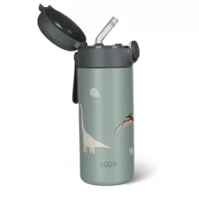   Zopa 350 ml-es termosz szívószállal és szilikon fogantyúval - dínó Dino #ZOP086302