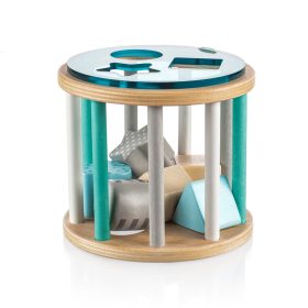 Zopa fa játék formabedobó henger #kék