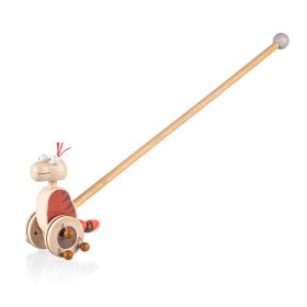 Zopa fa játék tologatós dínó #piros