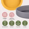 Zopa Szilikon tányér - galambszürke Dove Grey #ZOP086534