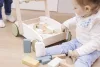 Zopa Fa járássegítő kocsi építőkockákkal Wood #ZOP086078
