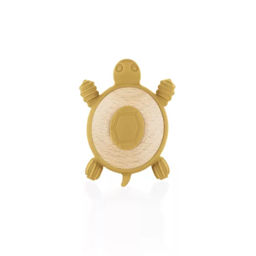 Zopa Szilikon-fa rágóka Teknős - mustársárga Mustard Yellow #ZOP086432