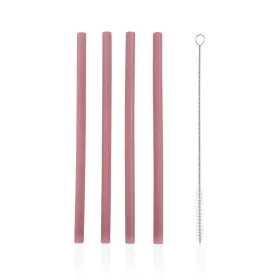   Zopa Szilikon szívószál 4 db - rózsaszín Old Pink #ZOP086404