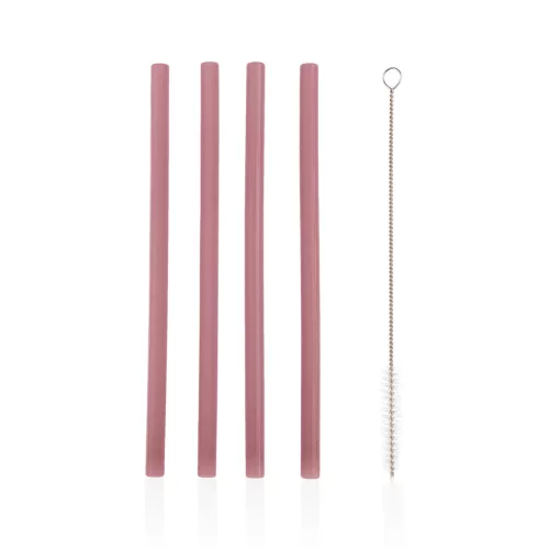 Zopa Szilikon szívószál 4 db - rózsaszín Old Pink #ZOP086404