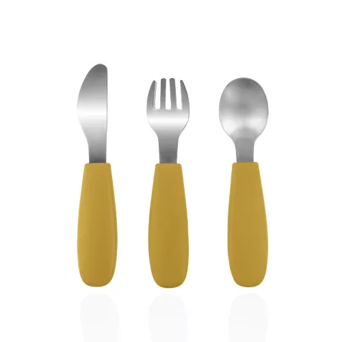 Zopa Szilikon gyerek evőeszköz - mustársárga Mustard Yellow #ZOP086356