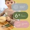 Zopa Szilikon gyerek evőeszköz - galambszürke Dove Grey #ZOP086356