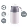 Zopa 620 ml-es ételtermosz szilikon tartóval - virágok Flowers #ZOP086300