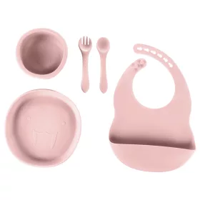  Zopa Szilikon étkezési szett - rózsaszín Old Pink #ZOP086310