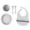 Zopa Szilikon étkezési szett - galambszürke Dove Grey #ZOP086310