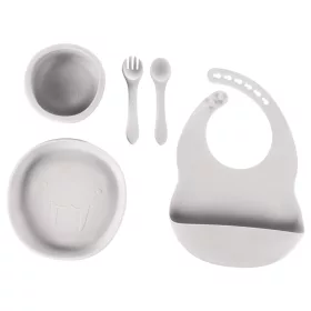   Zopa Szilikon étkezési szett - galambszürke Dove Grey #ZOP086310