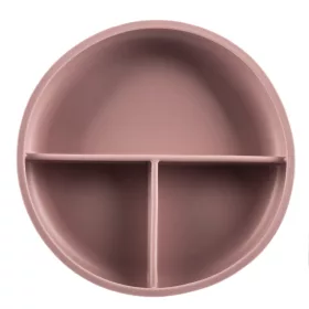   Zopa Szilikon osztott tányér tapadókoronggal - rózsaszín Old Pink #ZOP086330