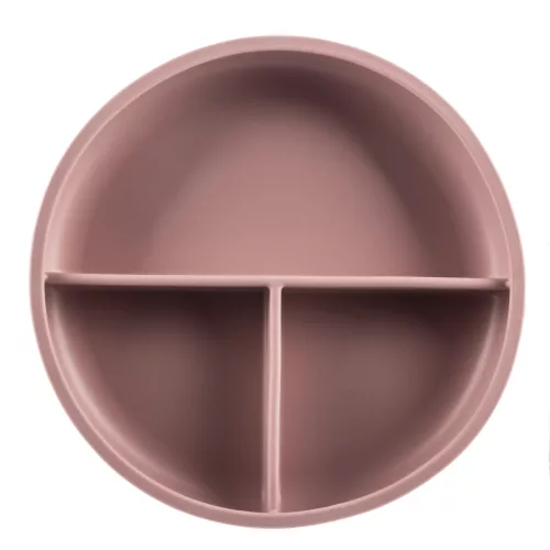 Zopa Szilikon osztott tányér tapadókoronggal - rózsaszín Old Pink #ZOP086330