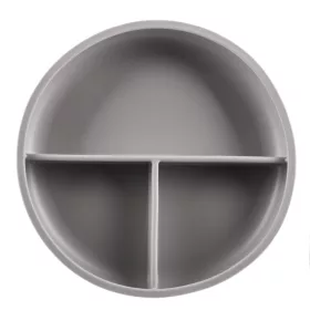   Zopa Szilikon osztott tányér tapadókoronggal - galambszürke Dove Grey #ZOP086330