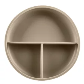   Zopa Szilikon osztott tányér tapadókoronggal - bézs Sand Beige #ZOP086330