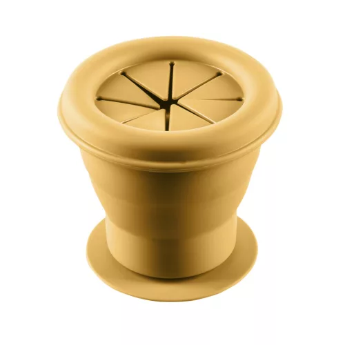 Zopa Szilikon összehajtható snackdoboz tapadókoronggal - mustársárga Mustard Yellow #ZOP086350