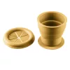 Zopa Szilikon összehajtható snackdoboz tapadókoronggal - mustársárga Mustard Yellow #ZOP086350