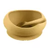 Zopa Szilikon tál tapadókoronggal és kanállal - mustársárga Mustard Yellow #ZOP086360