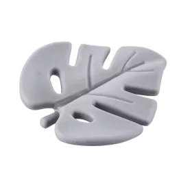   Zopa Szilikon rágóka Levél - galambszürke Dove Grey #ZOP086450